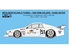 Decal – Lancia Beta Montecarlo Turbo - 1980 DRM Zolder #51 - Heyer 1/24